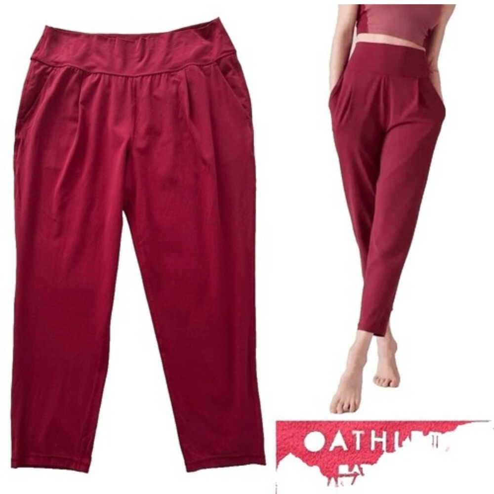 ATHLETA  Elation Pants Coffeeberry (Red/Burgundy) Joggers Yoga Women’s Size M